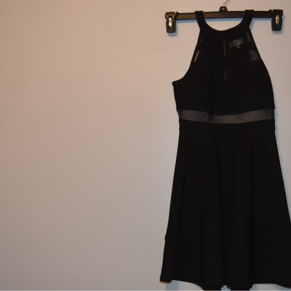 Honey and Rosie Black Dress with Gold Zipper